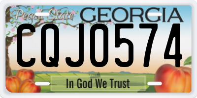 GA license plate CQJ0574