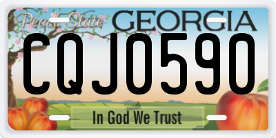 GA license plate CQJ0590