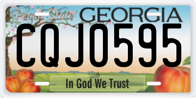 GA license plate CQJ0595