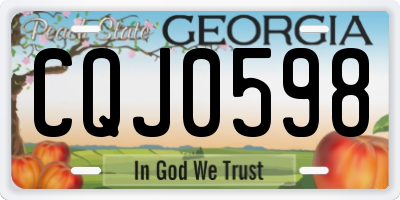 GA license plate CQJ0598
