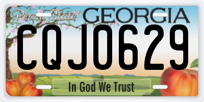 GA license plate CQJ0629