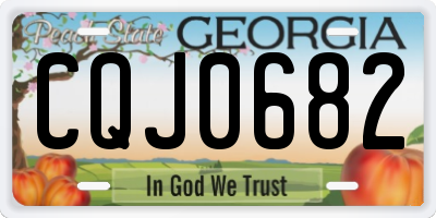 GA license plate CQJ0682