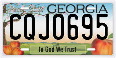 GA license plate CQJ0695