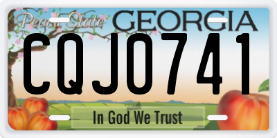 GA license plate CQJ0741