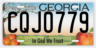GA license plate CQJ0779
