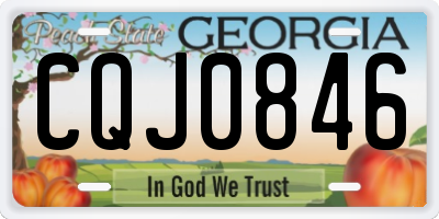 GA license plate CQJ0846