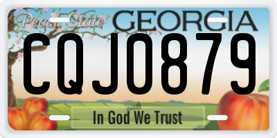GA license plate CQJ0879