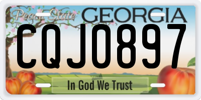 GA license plate CQJ0897