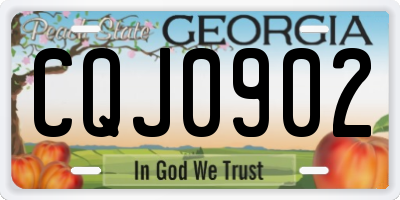 GA license plate CQJ0902