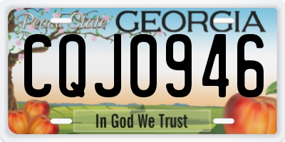 GA license plate CQJ0946