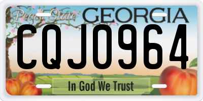 GA license plate CQJ0964