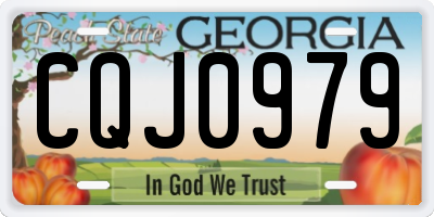 GA license plate CQJ0979