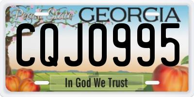 GA license plate CQJ0995