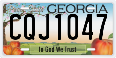 GA license plate CQJ1047