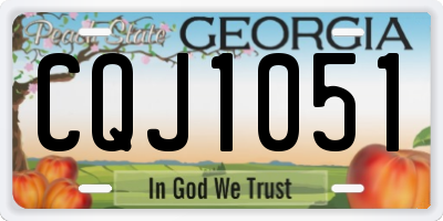 GA license plate CQJ1051