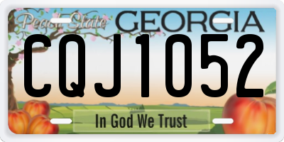 GA license plate CQJ1052