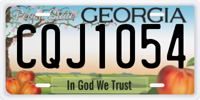 GA license plate CQJ1054