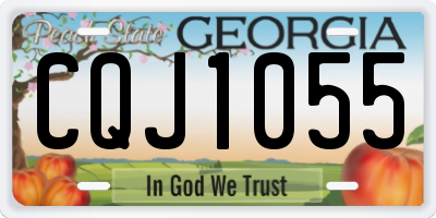 GA license plate CQJ1055