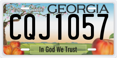 GA license plate CQJ1057