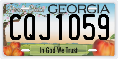 GA license plate CQJ1059