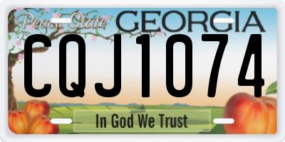 GA license plate CQJ1074