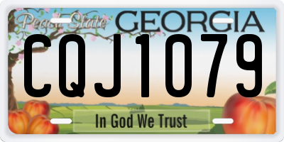 GA license plate CQJ1079