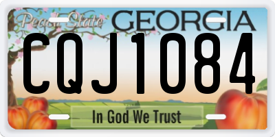 GA license plate CQJ1084