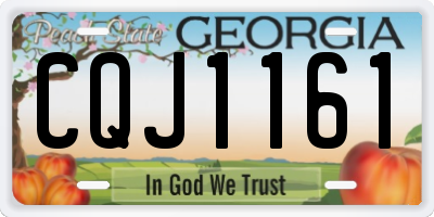GA license plate CQJ1161