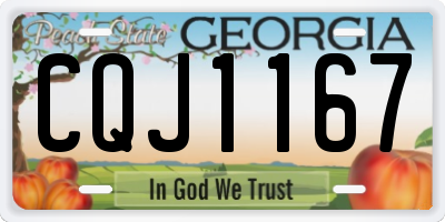 GA license plate CQJ1167