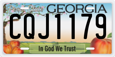 GA license plate CQJ1179