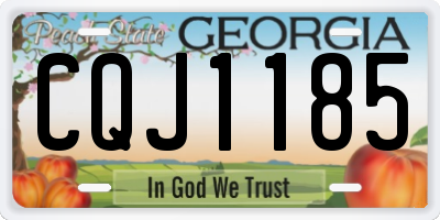 GA license plate CQJ1185