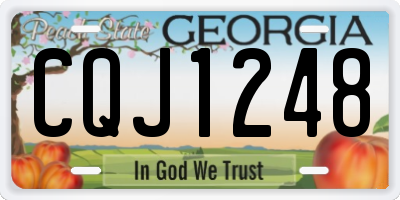 GA license plate CQJ1248