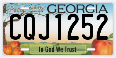 GA license plate CQJ1252