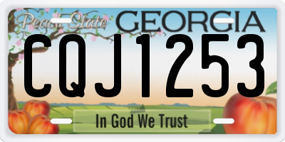 GA license plate CQJ1253