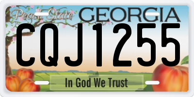 GA license plate CQJ1255