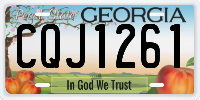 GA license plate CQJ1261