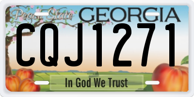 GA license plate CQJ1271