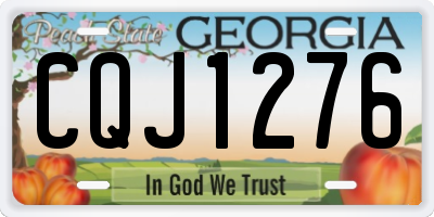 GA license plate CQJ1276