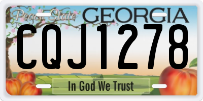 GA license plate CQJ1278