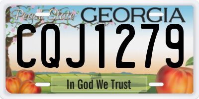 GA license plate CQJ1279