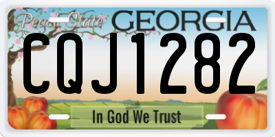 GA license plate CQJ1282