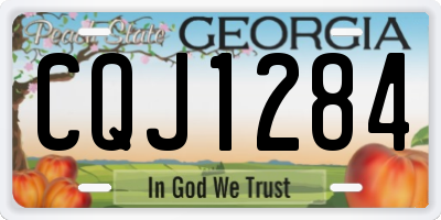 GA license plate CQJ1284