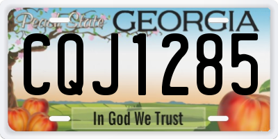 GA license plate CQJ1285