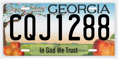 GA license plate CQJ1288