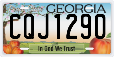GA license plate CQJ1290