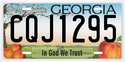 GA license plate CQJ1295