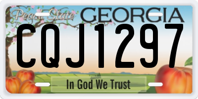 GA license plate CQJ1297