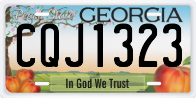 GA license plate CQJ1323