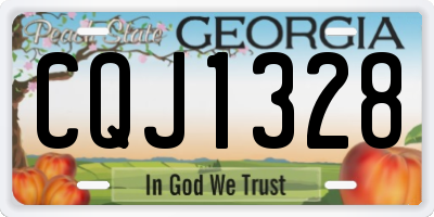 GA license plate CQJ1328