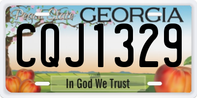 GA license plate CQJ1329
